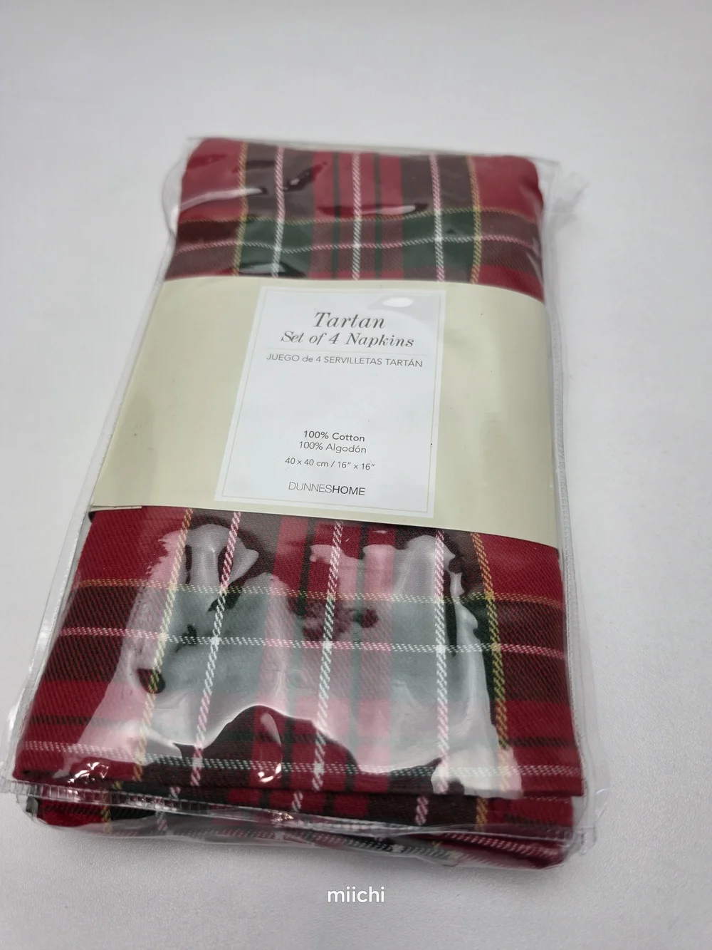 Tartan Cotton Napkins - Red Plaid Set of 4
